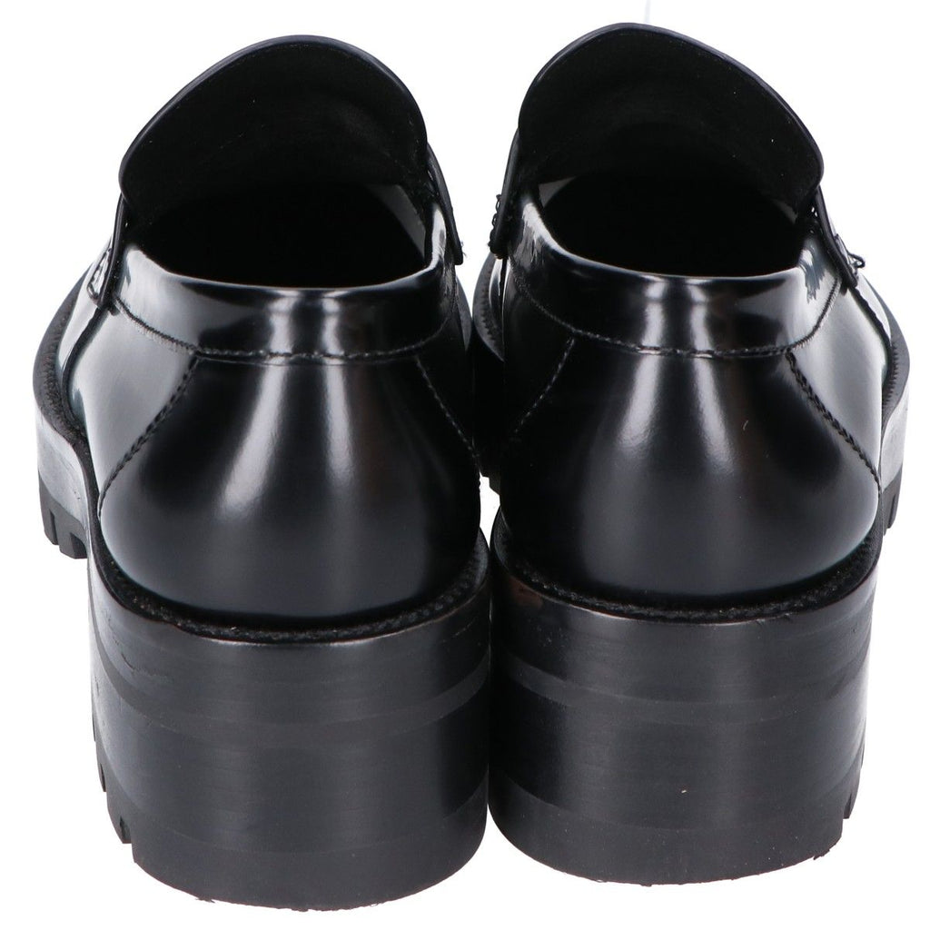 Chanel D CC Logo Plate Leather Thick Sole Loafers 36c — view 3