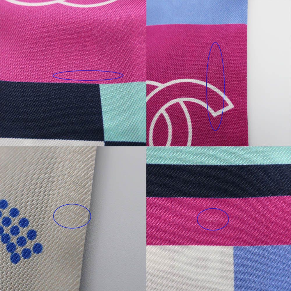 Chanel Ten Headband Ribbon Scarf Silk Multicolor CC Logo — view 8