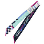 Chanel Ten Headband Ribbon Scarf Silk Multicolor CC Logo