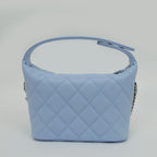 Chanel Classic Chain Clutch Light Blue Caviar Leather — view 8