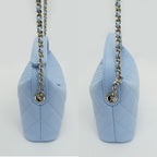 Chanel Classic Chain Clutch Light Blue Caviar Leather — view 2