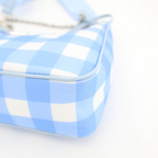 Prada Plaid Hobo Blue — view 5
