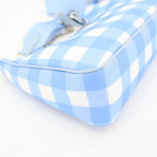 Prada Plaid Hobo Blue — view 7