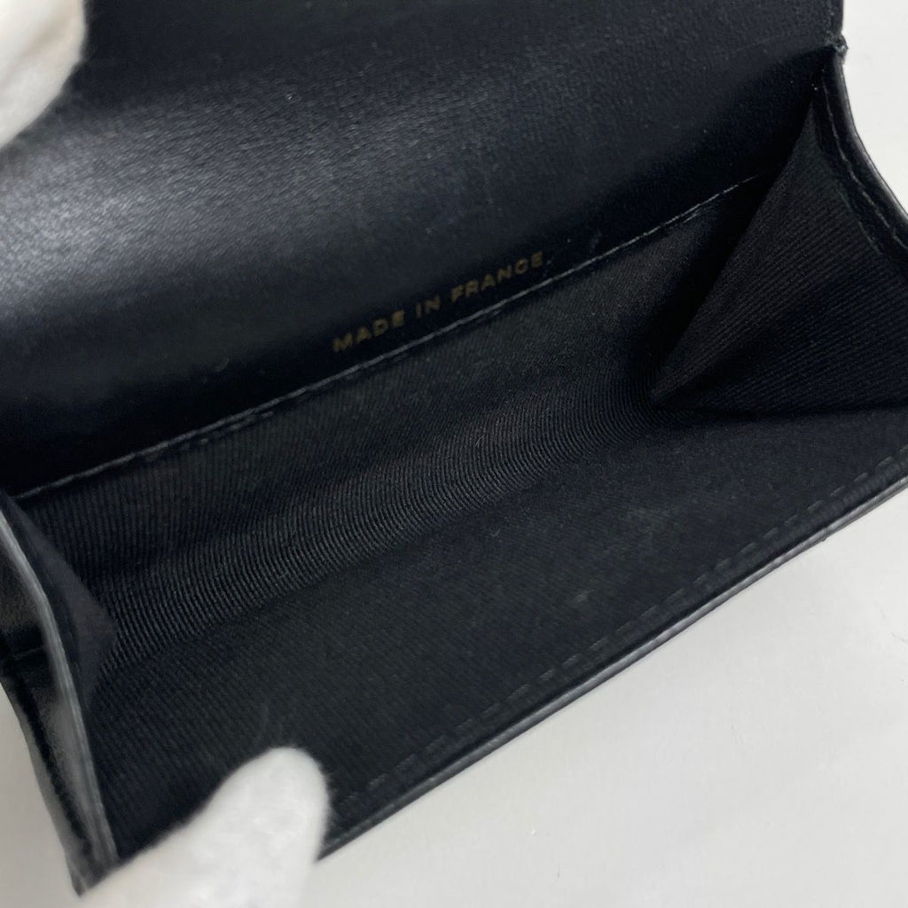 Chanel CC Logo Coin Case Quilted Lambskin Black — view 5