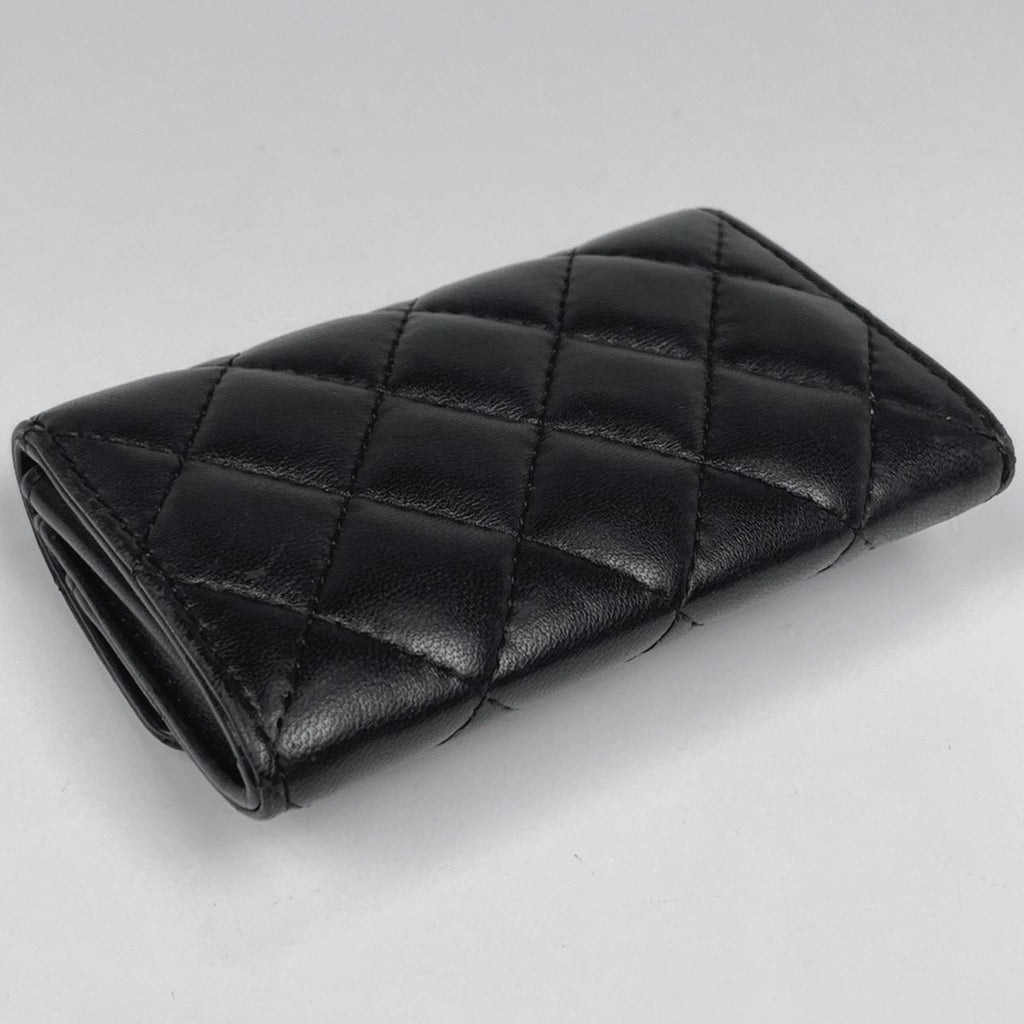 Chanel CC Logo Coin Case Quilted Lambskin Black — view 2