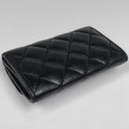 Chanel CC Logo Coin Case Quilted Lambskin Black — view 2