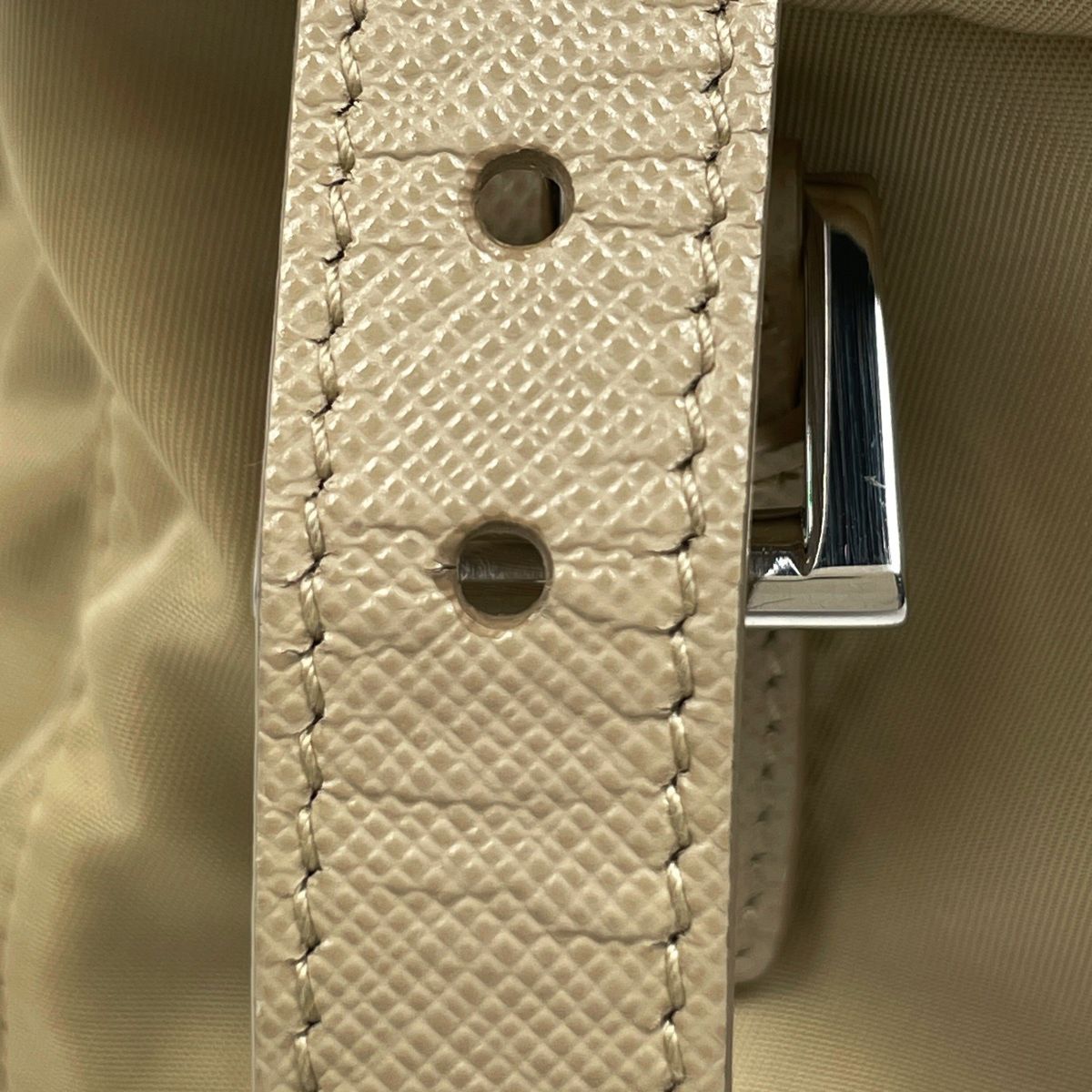Prada Shoulder Bag Nylon Beige — view 4