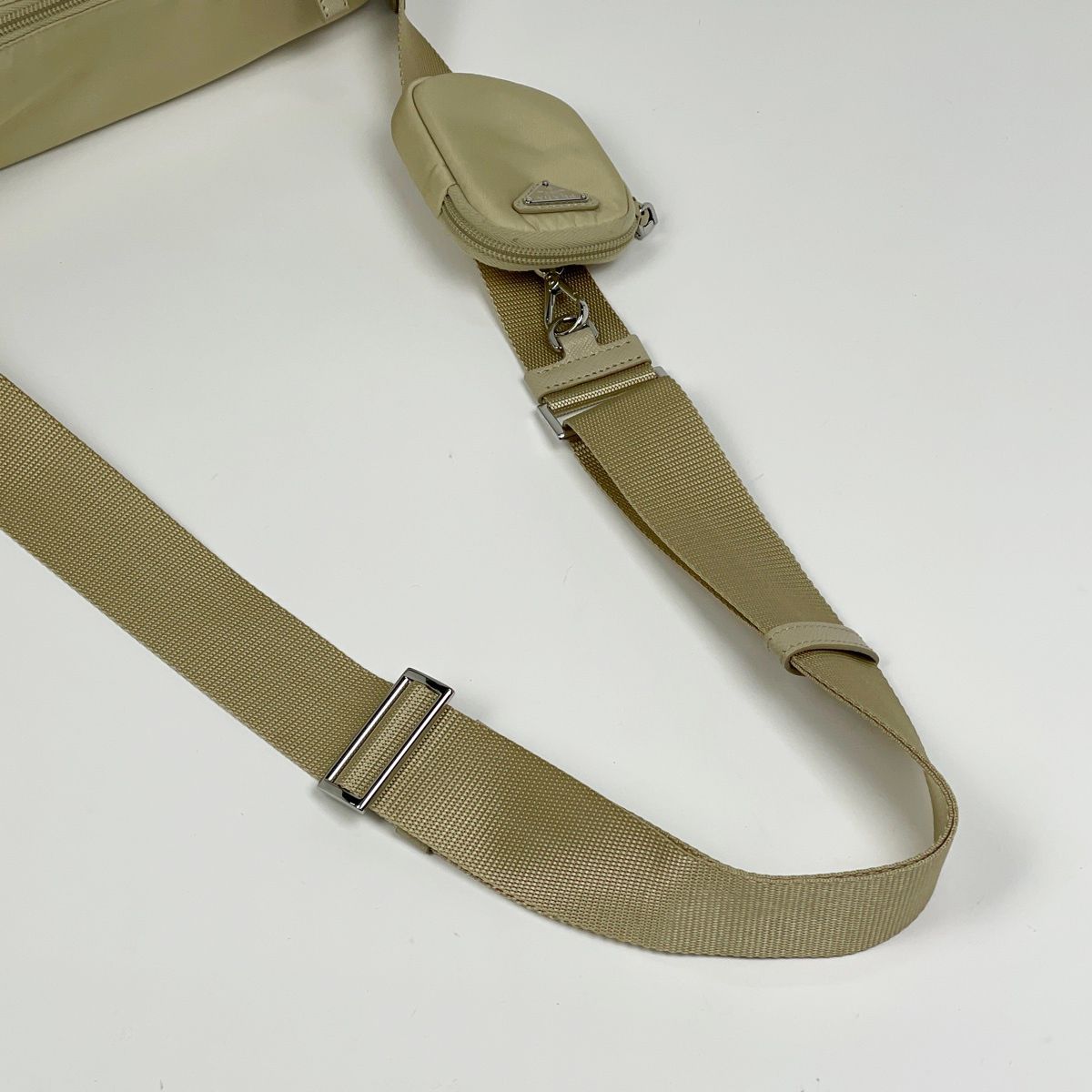Prada Shoulder Bag Nylon Beige — view 6