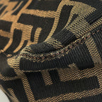 Fendi Zucca Pattern Shoulder Bag Mamma Baguette Canvas Brown — view 3