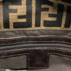 Fendi Zucca Pattern Shoulder Bag Mamma Baguette Canvas Brown — view 8