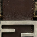 Fendi Zucca Pattern Shoulder Bag Mamma Baguette Canvas Brown — view 4