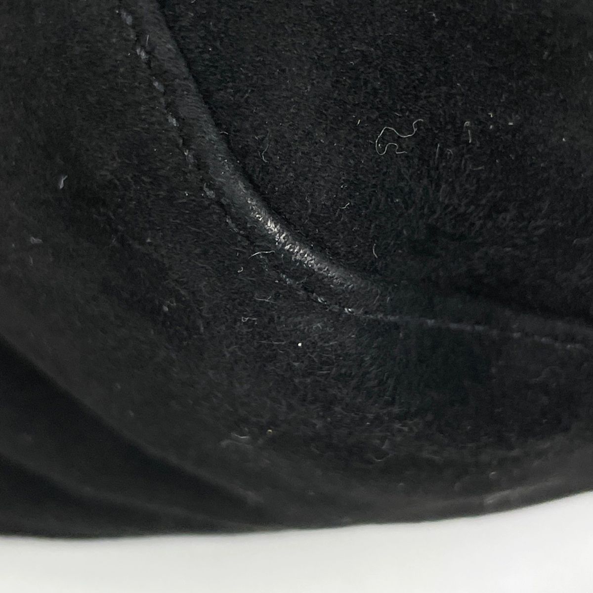 Fendi Zucca Logo Shoulder Bag Suede Black — view 3