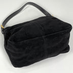 Fendi Zucca Logo Shoulder Bag Suede Black — view 2