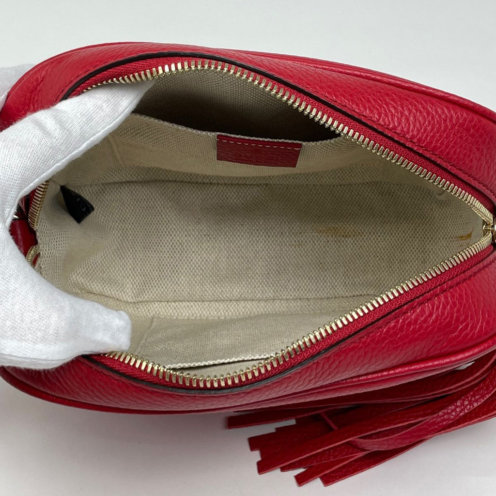 Gucci Soho Shoulder Bag Tassel Fringe Interlocking Leather — view 8