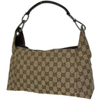 Gucci GG Pattern Handbag Shoulder Canvas Beige Brown