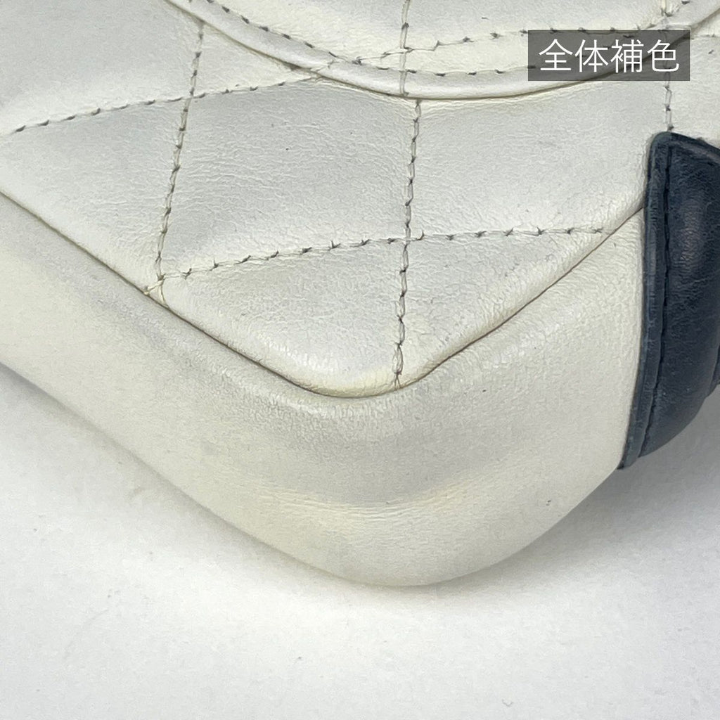 Chanel Cambon Line Shoulder Bag CC Logo Leather White — view 3