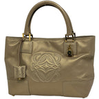 Loewe Anagram Handbag Leather Gold