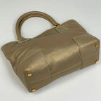 Loewe Anagram Handbag Leather Gold — view 2