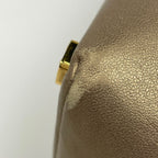 Loewe Anagram Handbag Leather Gold — view 3