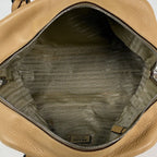 Prada Logo Handbag Leather Beige — view 9