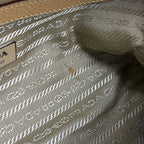 Prada Logo Handbag Leather Beige — view 8