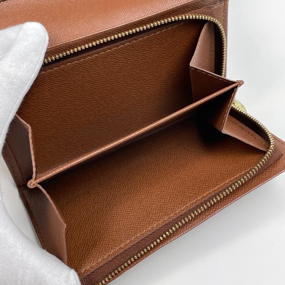 Louis Vuitton Porte Monet Billets Tresor Bifold Wallet Monogram Brown — view 6