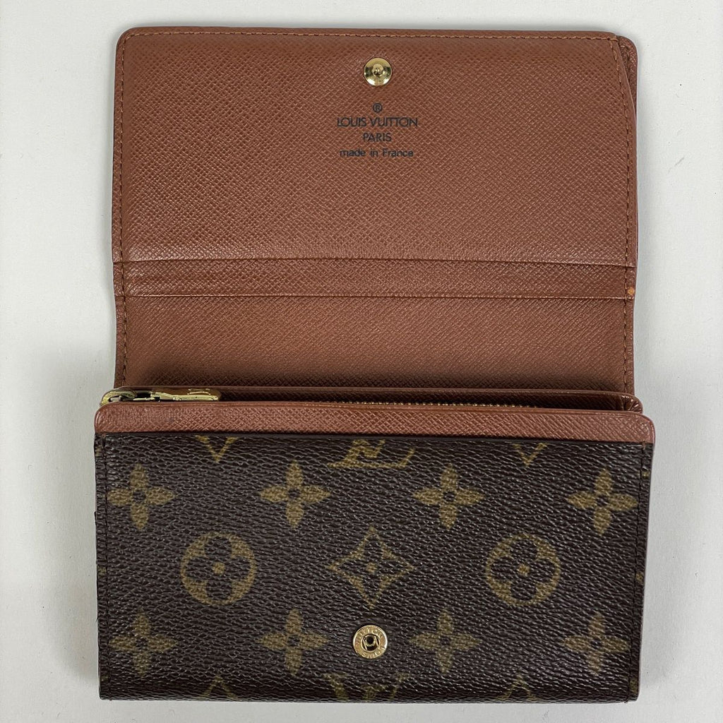 Louis Vuitton Porte Monet Billets Tresor Bifold Wallet Monogram Brown — view 7