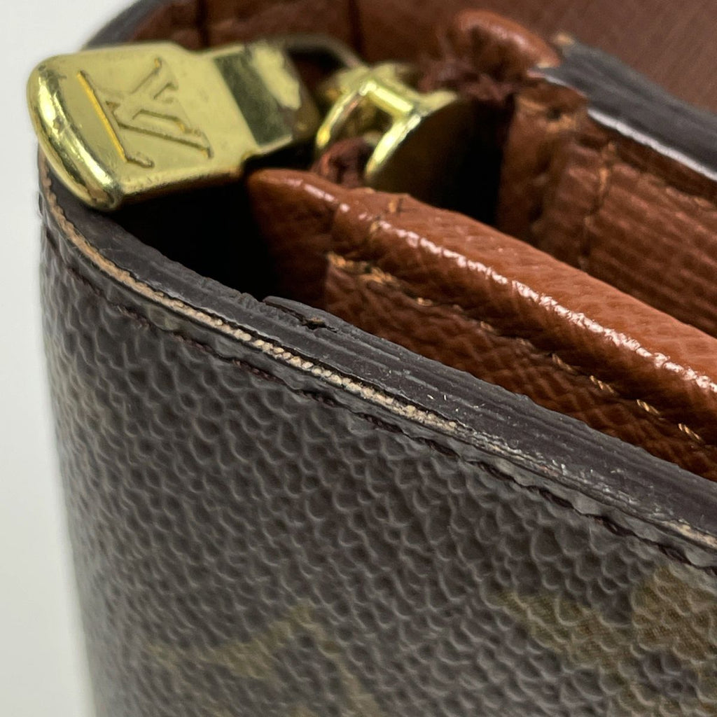 Louis Vuitton Porte Monet Billets Tresor Bifold Wallet Monogram Brown — view 4