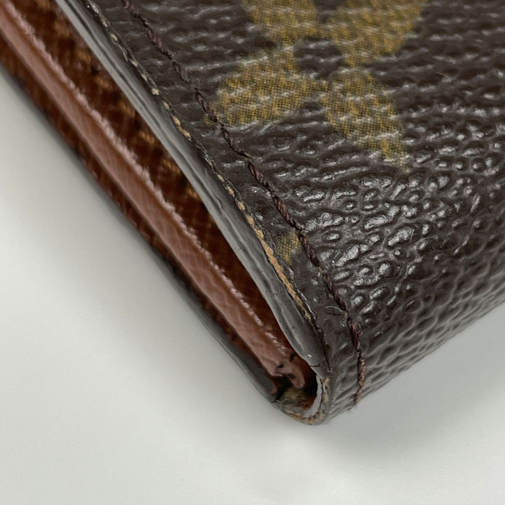 Louis Vuitton Porte Monet Billets Tresor Bifold Wallet Monogram Brown — view 3