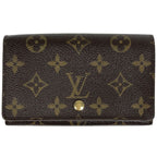 Louis Vuitton Porte Monet Billets Tresor Bifold Wallet Monogram Brown