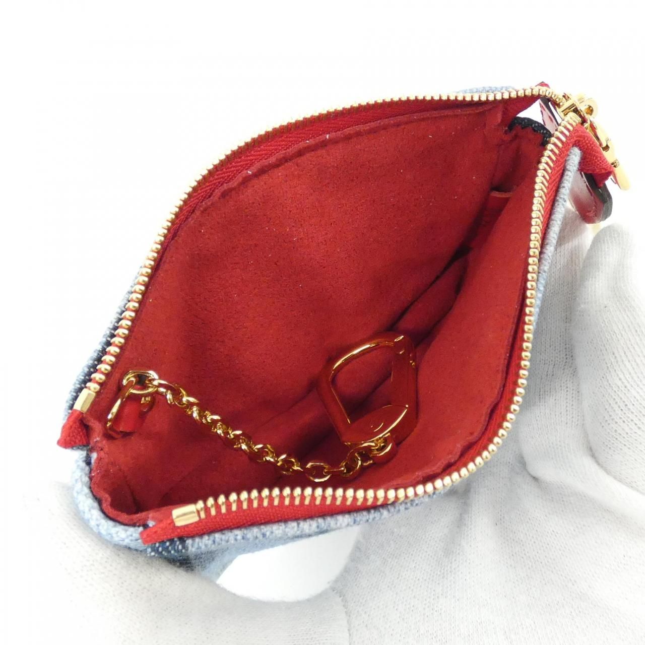 Louis Vuitton Denim Monogram Micro Pochette Accessoire Coin & Key Case — view 6