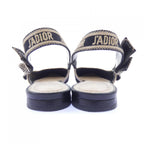 Dior Check Embroidery J'adior Sling Back Shoes — view 5