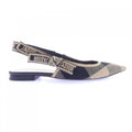 Dior Check Embroidery J'adior Sling Back Shoes