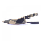 Dior Check Embroidery J'adior Sling Back Shoes — view 2