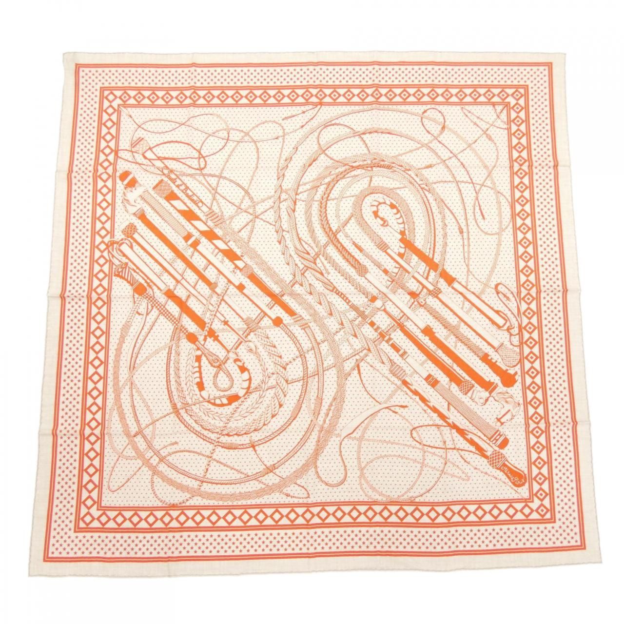 Hermes Fouets Et Badines Bandana Carre Shawl Scarf