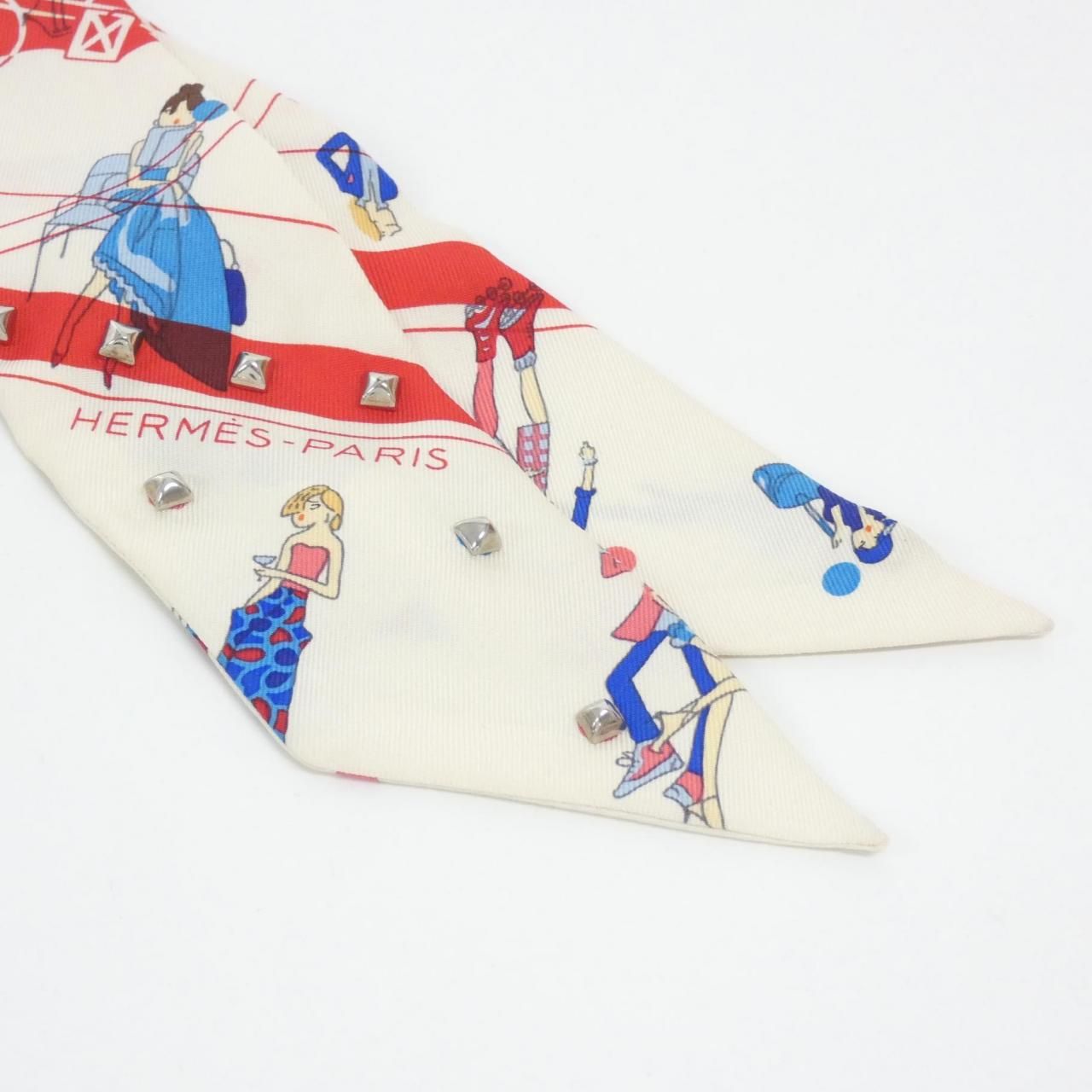 Hermes Ex Libris les Parisienne Twirly Courte Scarf — view 2