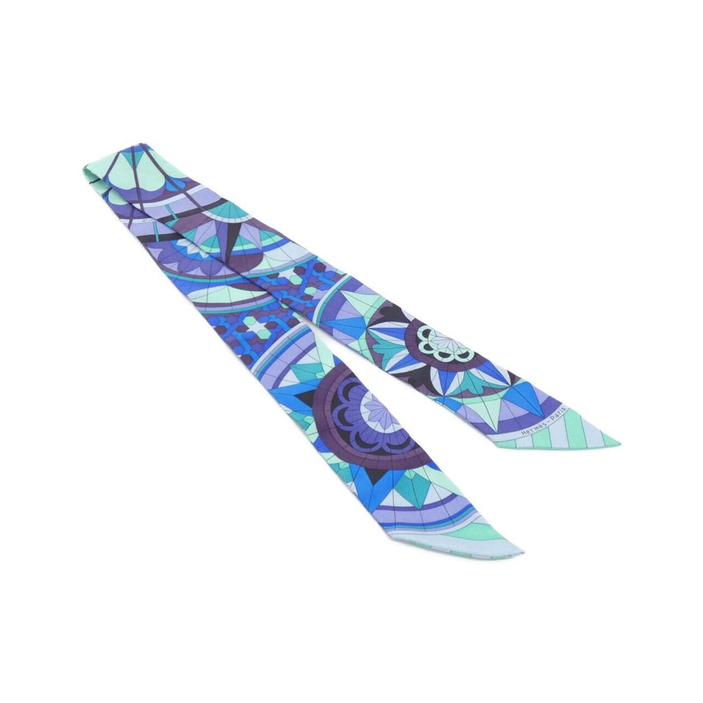 Hermes Rose de Compas Twilly Scarf