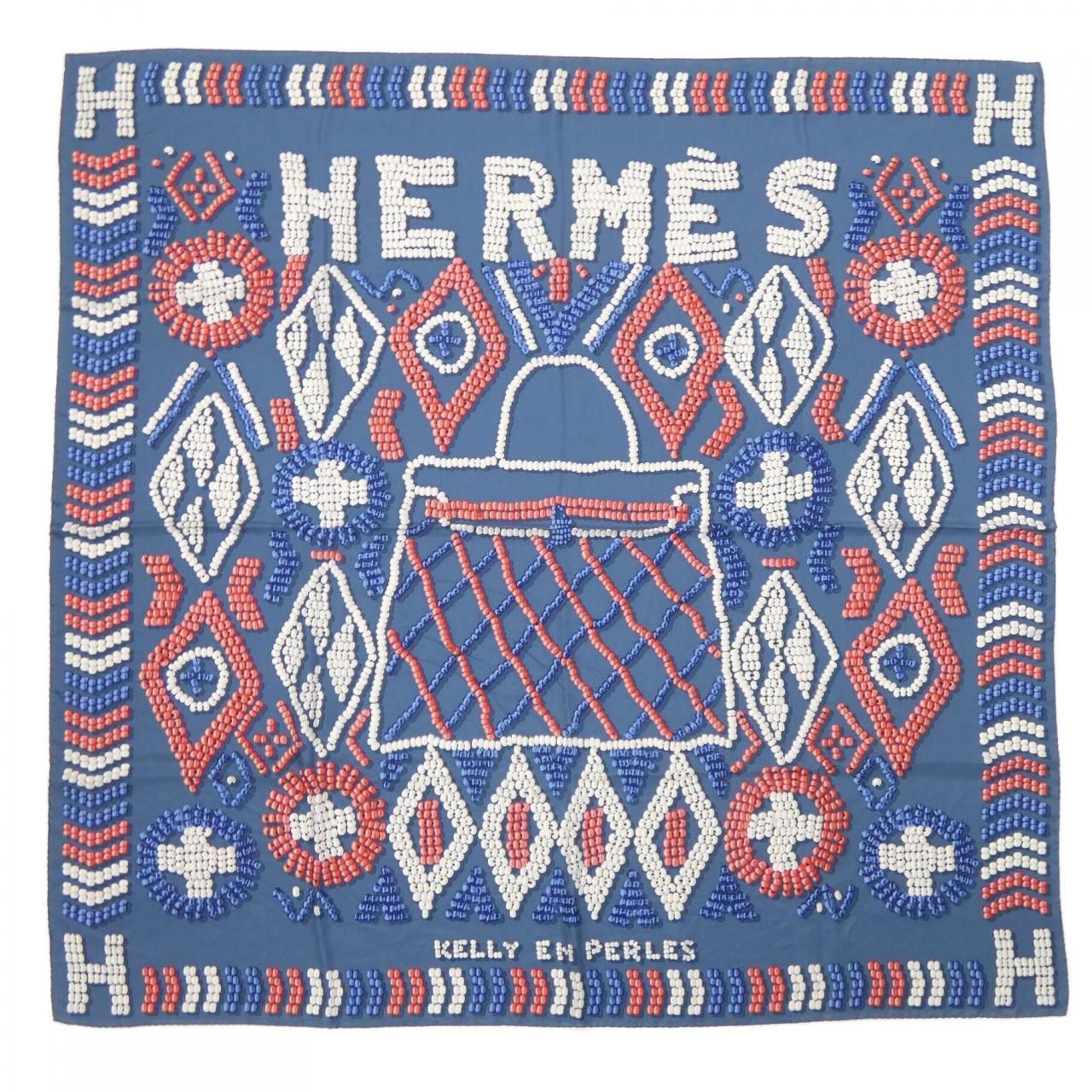 Hermes Kelly en Perles Carre Shawl Scarf