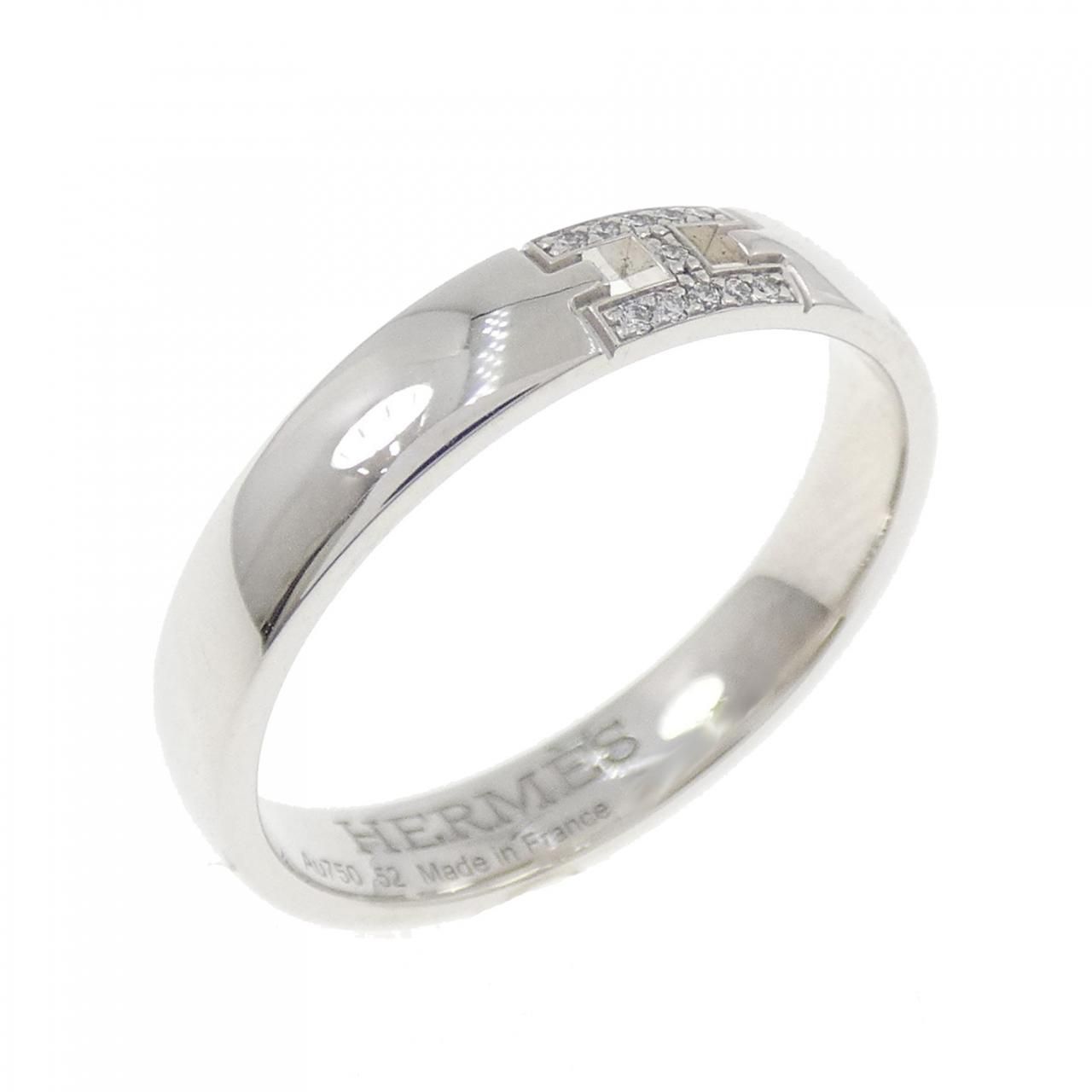 Hermes Cles Ring White Gold