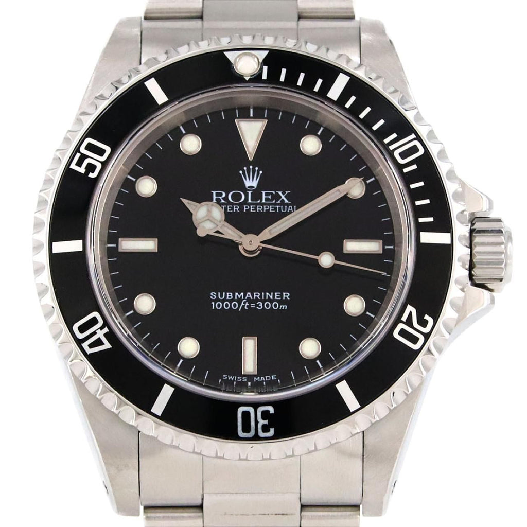 Rolex Submariner Non Date SS Automatic Winding Number Watch