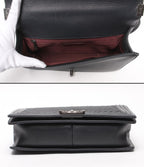 Chanel Chain Shoulder Bag Silver Lambskin Boy Stitch — view 3