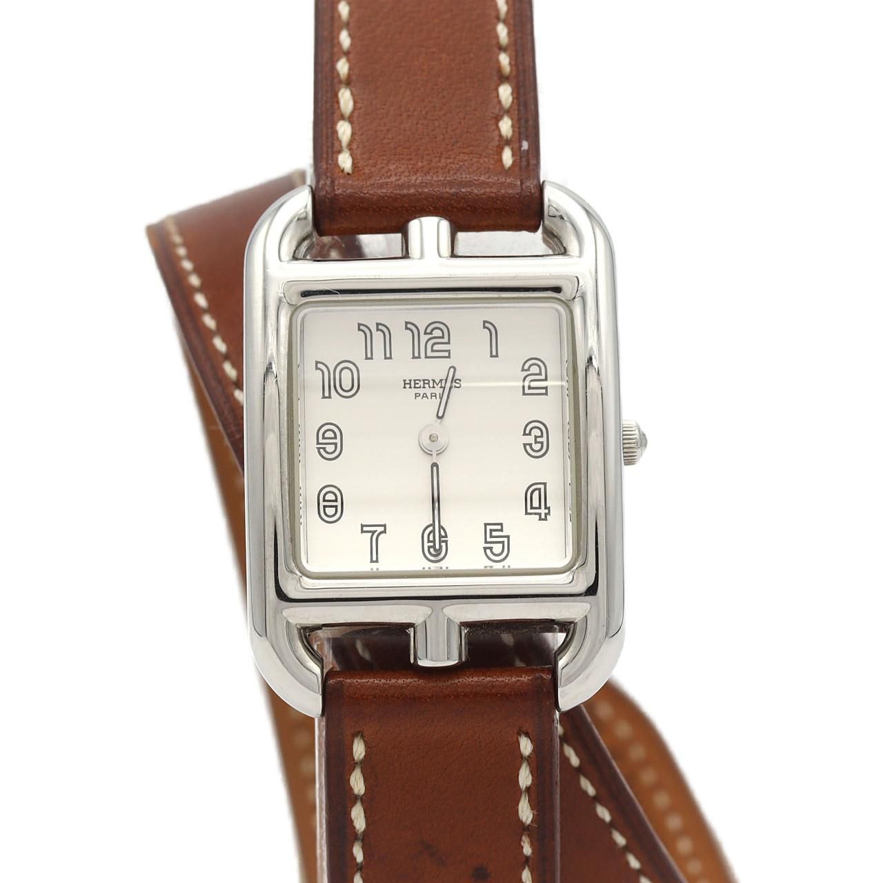 Hermes Capecod Double Tour SS Quartz Watch