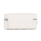Chanel Chain Shoulder Bag Quilted CC Logo Caviar Leather Pochette White — view 3