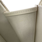 Chanel Chain Shoulder Bag Quilted CC Logo Caviar Leather Pochette White — view 8
