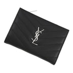Saint Laurent Paris Bifold Wallet Stitch Compact Leather Black
