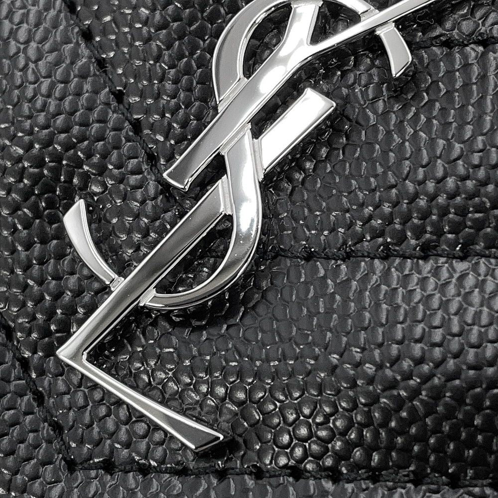 Saint Laurent Paris Bifold Wallet Stitch Compact Leather Black — view 7
