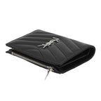 Saint Laurent Paris Bifold Wallet Stitch Compact Leather Black — view 2