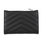 Saint Laurent Paris Bifold Wallet Stitch Compact Leather Black — view 3
