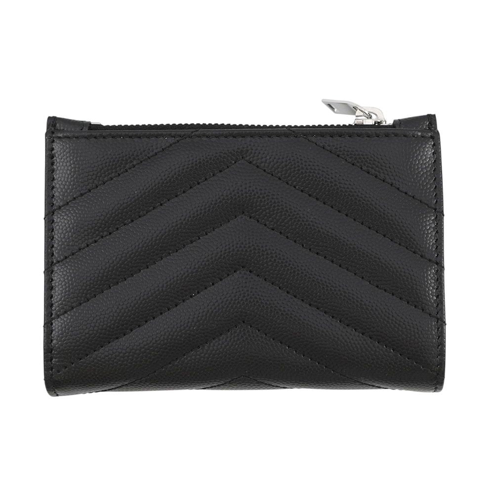 Saint Laurent Paris Bifold Wallet Stitch Compact Leather Black — view 3