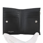 Saint Laurent Paris Bifold Wallet Stitch Compact Leather Black — view 4